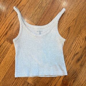 Brandy Melville Gray Ribbed Tank Top